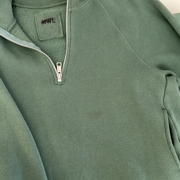 Madewell Betterterry Zip-Front Mockneck Sweatshirt, Small - Picture 2 of 2